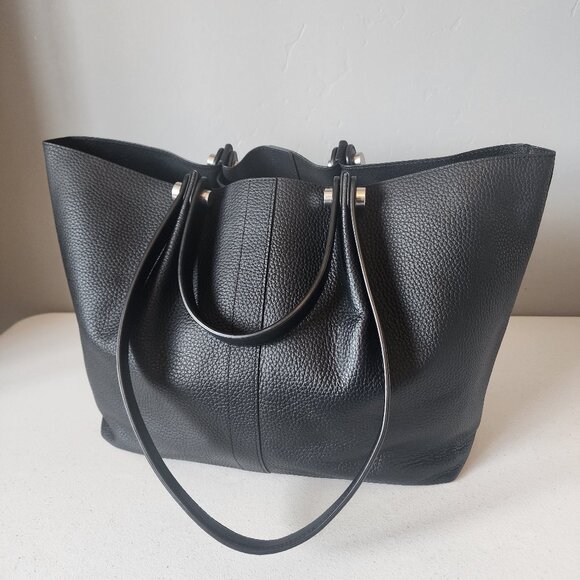 All Saints Large Black Tote "EUC" - Picture 11 of 16